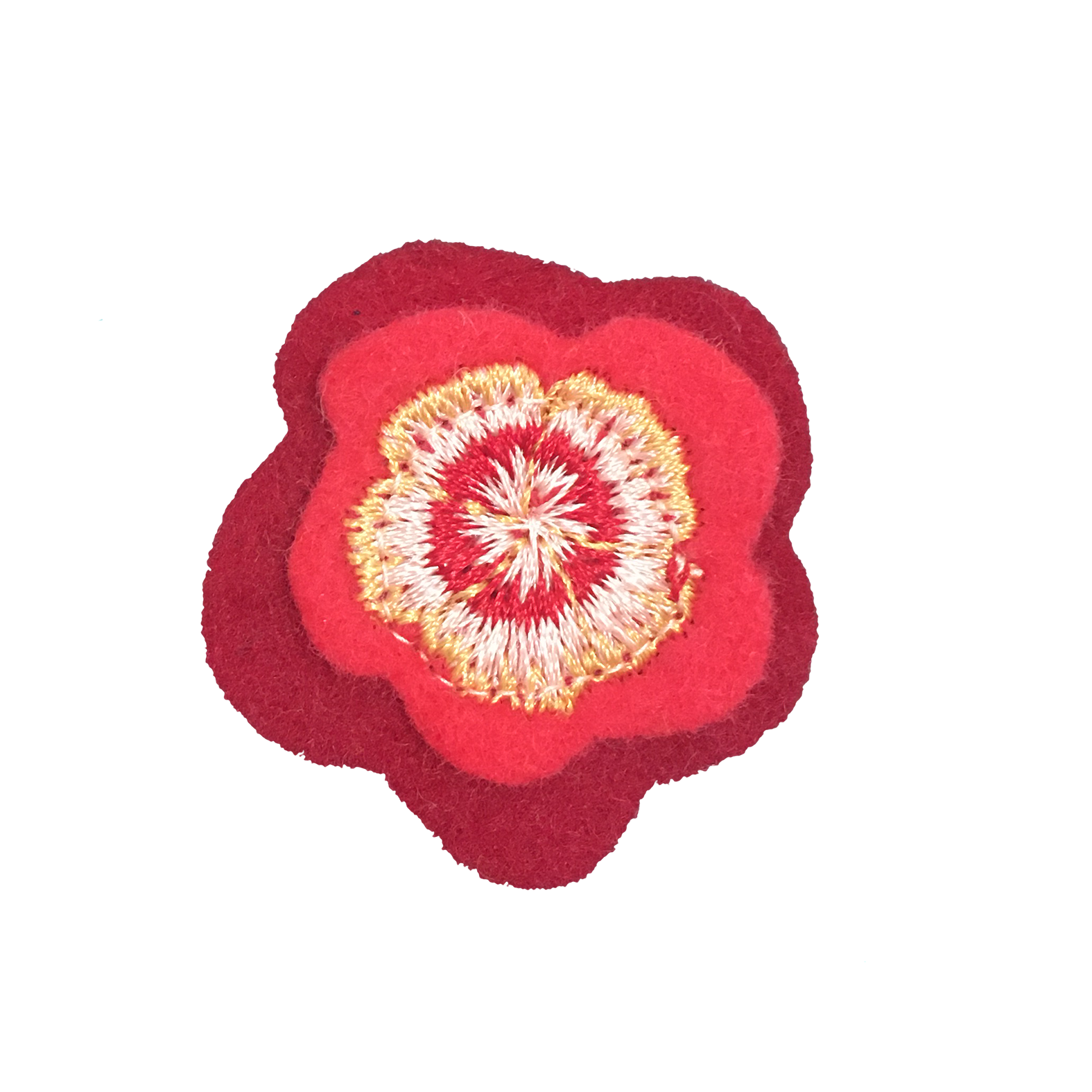 Bloem button rood